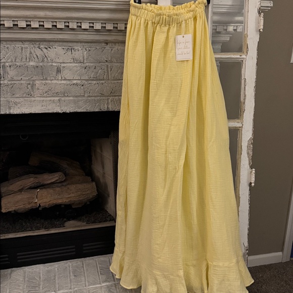 Show Me Your MuMu Strapless Yellow Dress - Picture 3 of 7